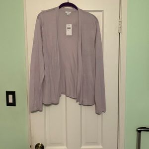 JJill summer cardigan in pale orchid